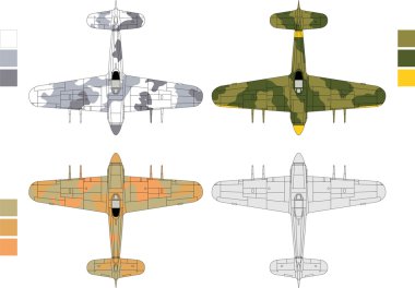 Old military airplane clipart