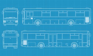 yüksek Detaylı otobüs çizimi