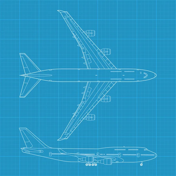 A modern polgári repülőgép — Stock Vector