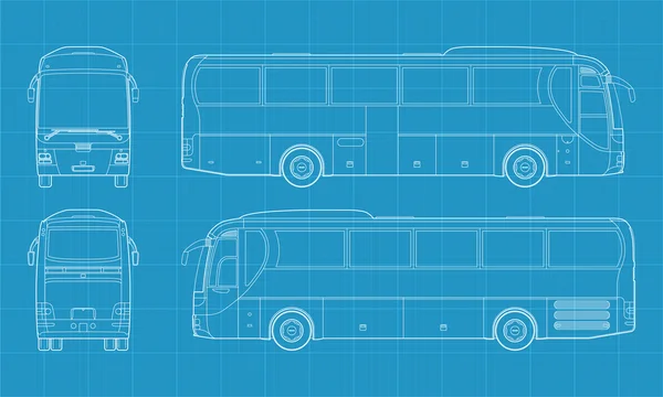 Hoch detaillierte Bus-Illustration — Stockvektor