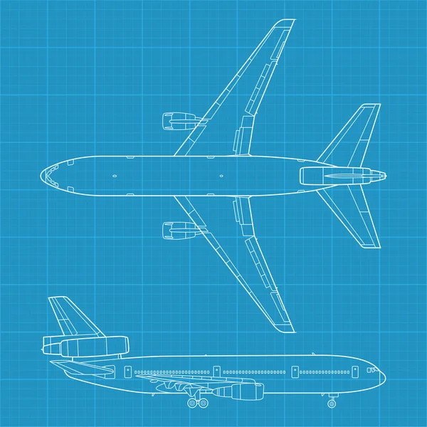 Moderna civila flygplan — Stock vektor