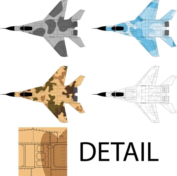 喷气式战斗机 — 图库矢量图片