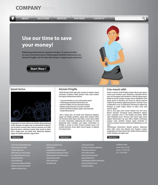 Diseño del sitio web del vector — Vector de stock