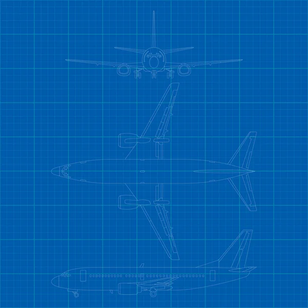 Modern civil airplane — Stock Vector