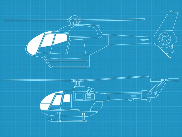 Gedetailleerde helikopters — Stockvector