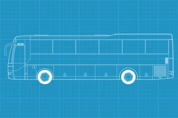 Illustration détaillée du bus — Image vectorielle