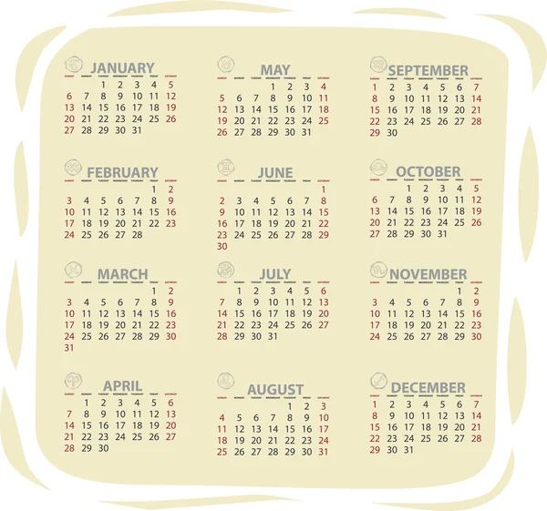 Ημερολόγιο 2013 διάνυσμα — Διανυσματικό Αρχείο