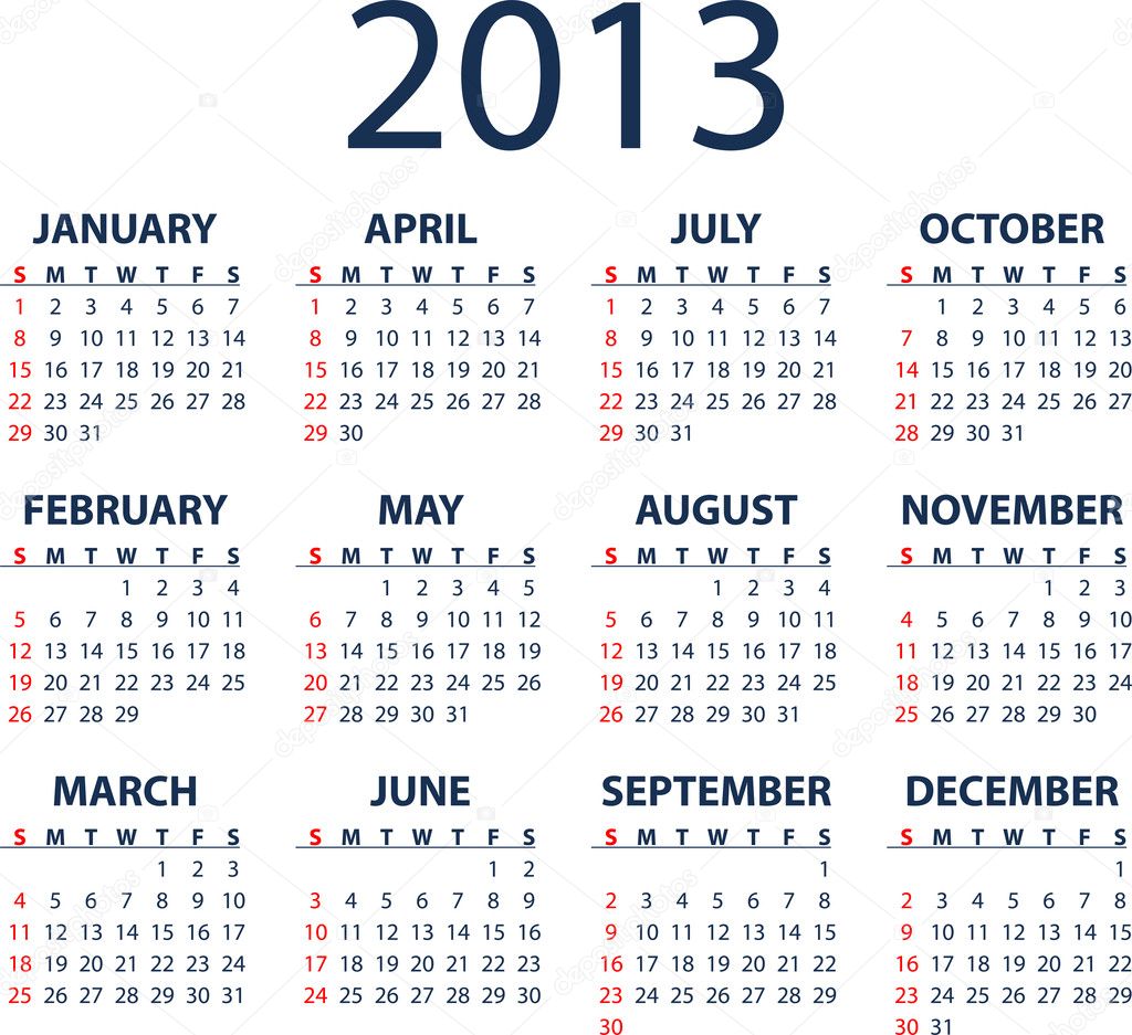 13 Vector Calendar Stock Vector C Alexciopata