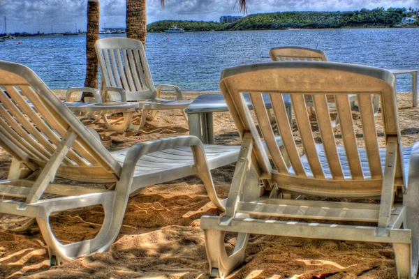 Plaży krzesła hdr — Zdjęcie stockowe