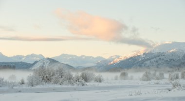 chilkat Vadisi kapsayan kar altında