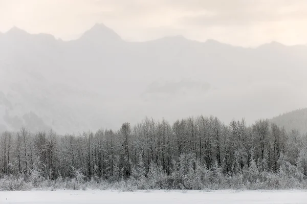 Βουνό στο χιόνι στο ηλιοβασίλεμα — Φωτογραφία Αρχείου