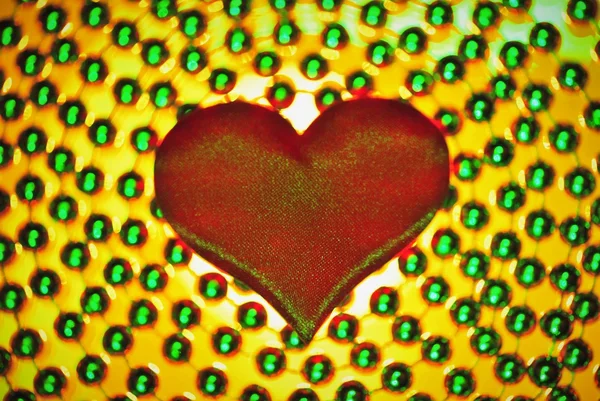 Silke röd hjärta — Stockfoto