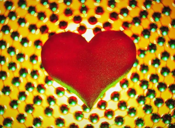 Silke röd hjärta — Stockfoto