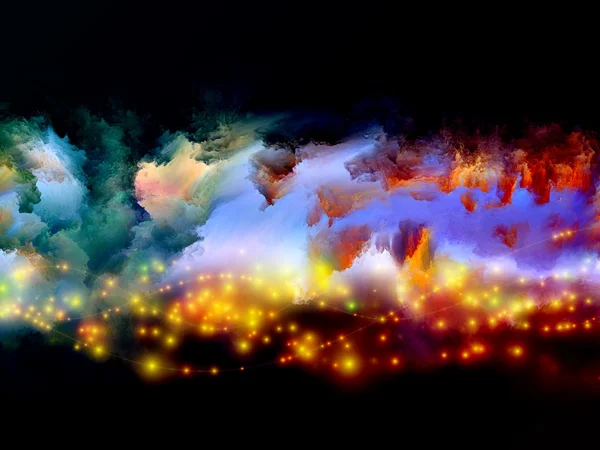 分形泡沫状星云 — 图库照片