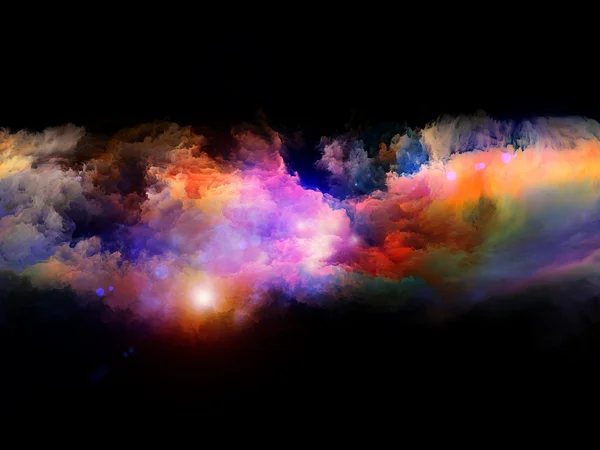 Nuages fractaux tridimensionnels colorés — Photo