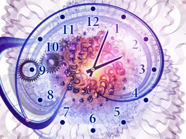 Surreal clock concept clipart