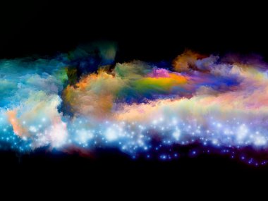 Nebulae of fractal foam clipart