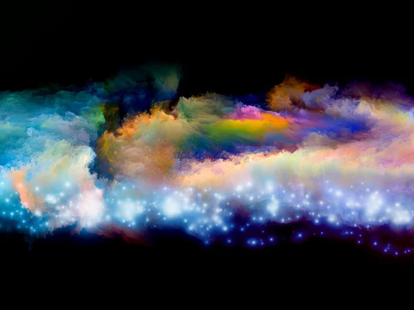 Stjernetåger af fraktal skum - Stock-foto