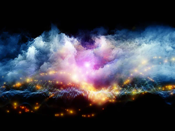 Nori fractali colorați — Fotografie, imagine de stoc
