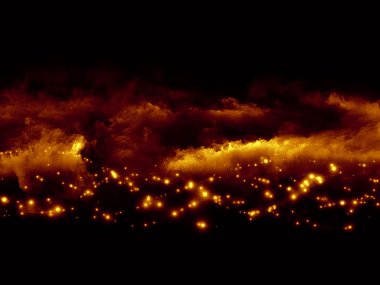 Lights in fractal foam clipart