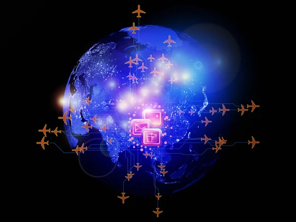 Global Air Transportation — Stock Photo, Image