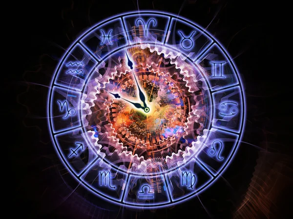 Zegar znak zodiaku — Zdjęcie stockowe