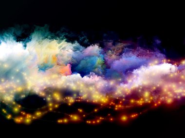 Abstract colorful clouds clipart