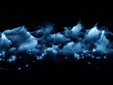 Nebulae of fractal foam clipart