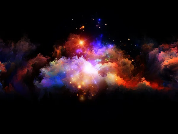 Bunte dreidimensionale Fraktalwolken — Stockfoto