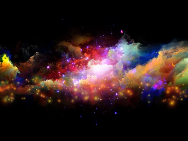 Nuvens fractais coloridas — Fotografia de Stock