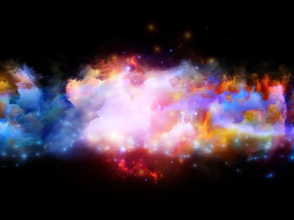 Tre dimensionell fraktala moln — Stockfoto
