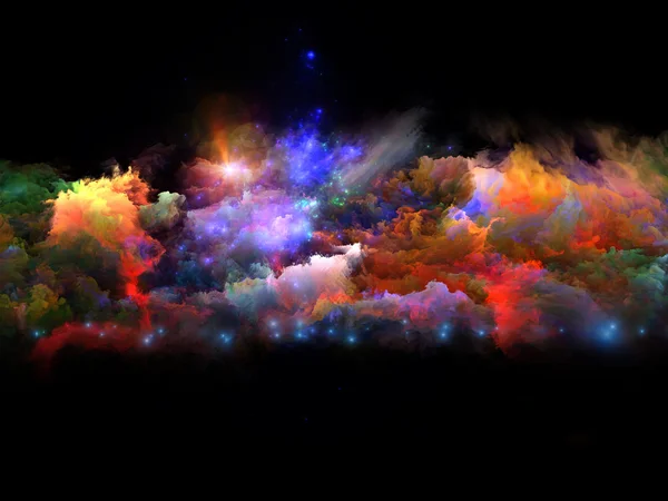 Renkli fraktal bulutlar — Stok fotoğraf