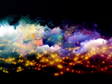 Clouds of color clipart