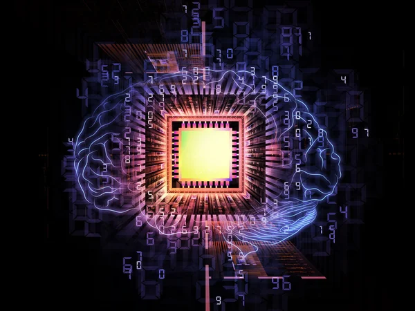 Hersenen processor — Stockfoto