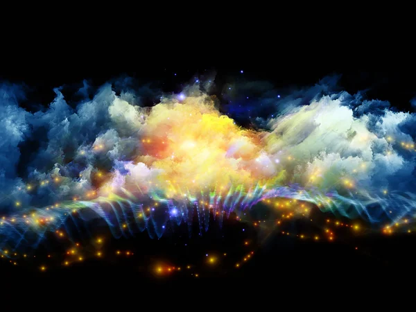 Luces en espuma fractal — Foto de Stock