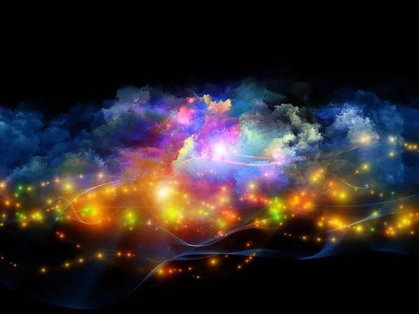 Işıklar in fractal köpük — Stok fotoğraf