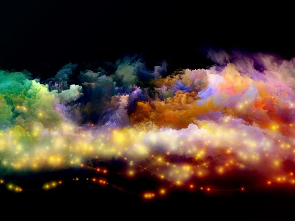 抽象多彩云 — 图库照片