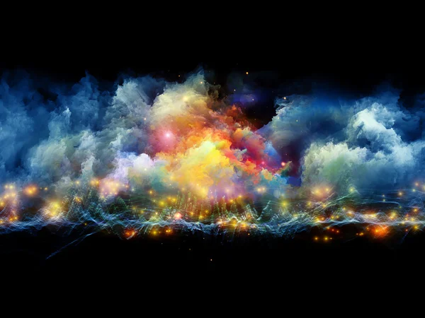 Three dimensional fractal clouds — Stock Photo, Image