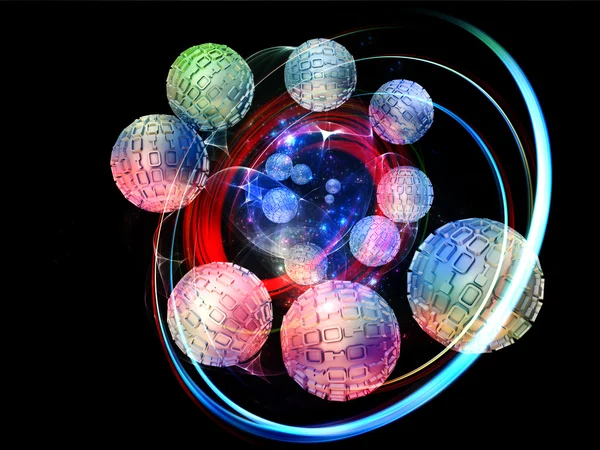 Redemoinho de Esferas Numéricas — Fotografia de Stock