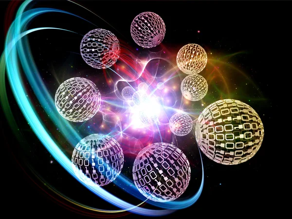 Tourbillon de sphères de nombre — Photo