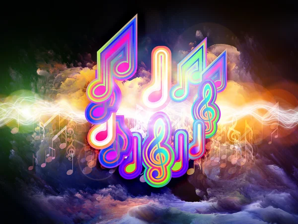 Färger av musikalisk energi — Stockfoto
