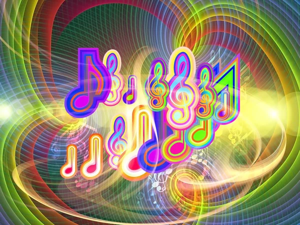 Kleuren van muzikale energie — Stockfoto