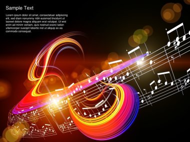 Dynamic Music Abstract clipart