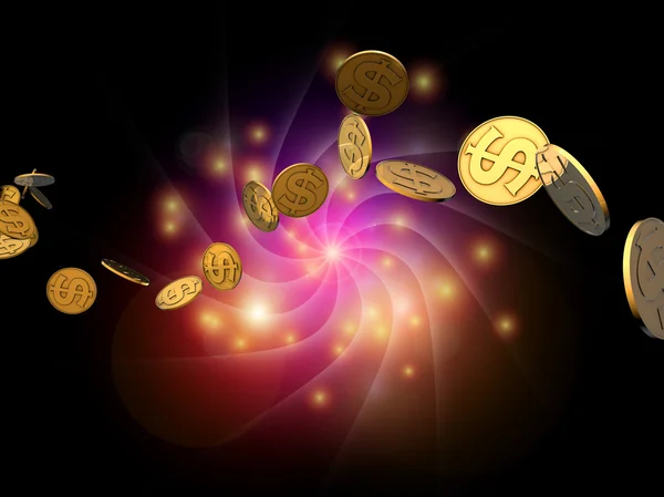 Corrente Dólar Dourado — Fotografia de Stock