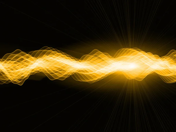 Golden Sign Waves — Stock Photo, Image