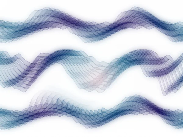 Vícebarevné sinusové vlny — Stock fotografie