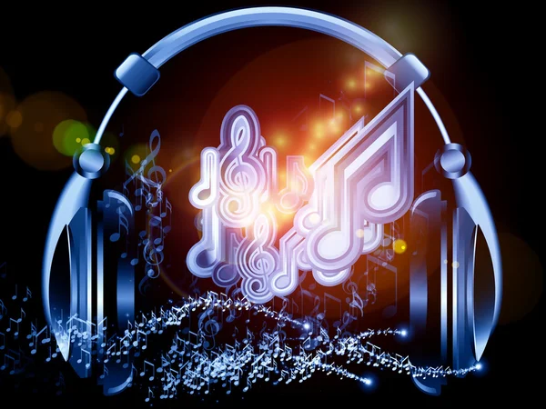 stock image Headphones of music