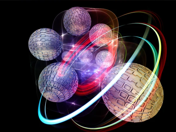Tourbillon de sphères de nombre — Photo