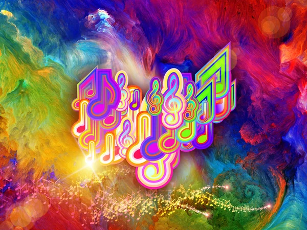 stock image Vivid colors of music