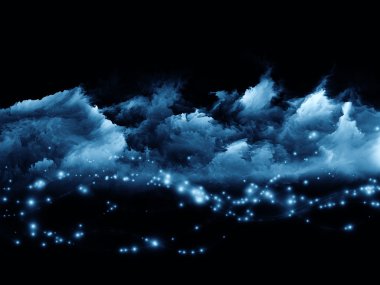 Lights in fractal foam clipart